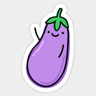 Cute Eggplant Sticker